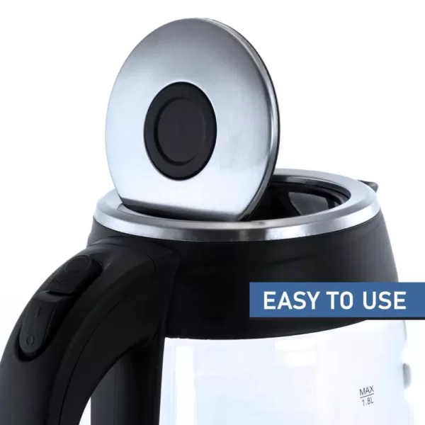 MegaChef 1.8 l Glass and Stainless Steel Electric Tea Kettle
