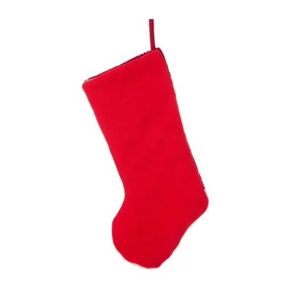 Glitzhome 19 in. Polyester Fox Hooked Stocking (2-Pack)