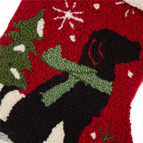 Glitzhome 20 in. Acrylic/Polyester Hooked Dog Stocking (2-Pack)