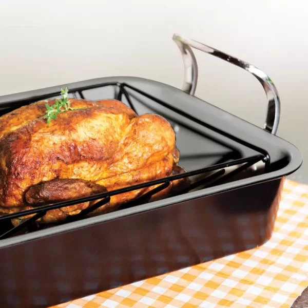 BergHOFF EarthChef 13 in. Carbon Steel Non-Stick Roaster with Rack