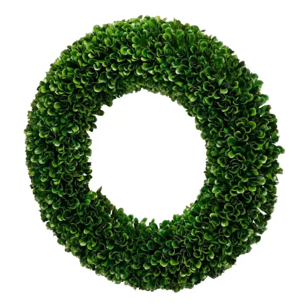 A & B Home 16 in. Faux Boxwood Round Wreath