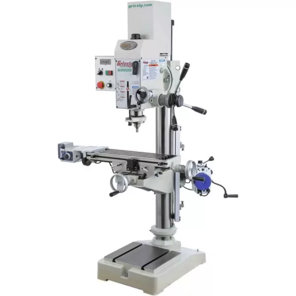 Grizzly Industrial Variable-Speed Gearhead Drill Press with Cross-Slide Table