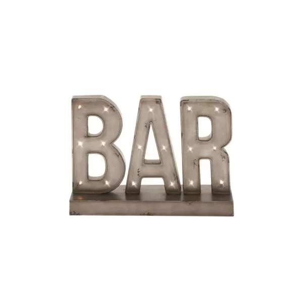 LITTON LANE Gray Bar Marquee LED Lighted Sign