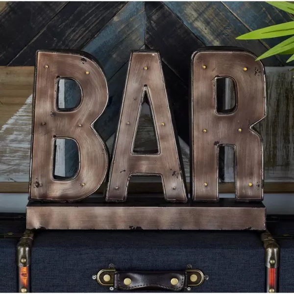 LITTON LANE Gray Bar Marquee LED Lighted Sign