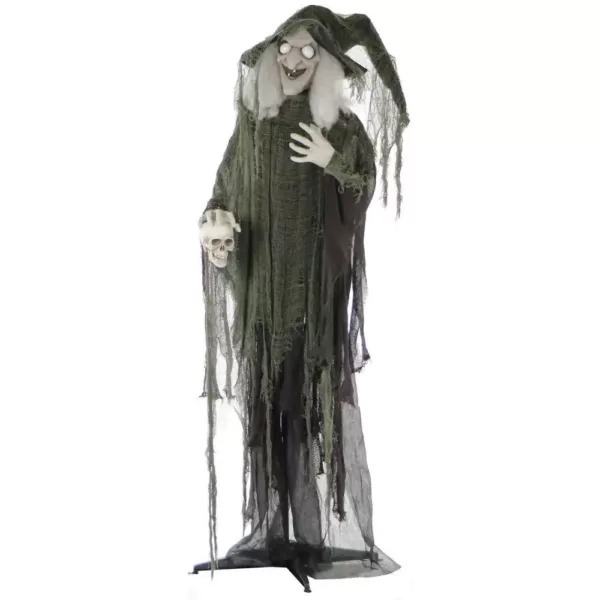 Haunted Hill Farm 6 ft. Animatronic Talking Witch Halloween Prop