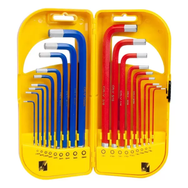 Freeman 18-Piece Metric and SAE Long Arm Hex Wrench Set