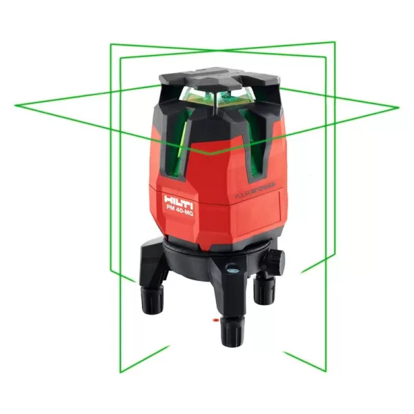 Hilti PM 40-MG 130 ft. Multi-Line Green Laser Level Kit with Battery Pack, Charger and Target Plate