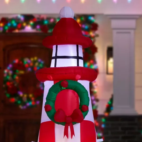Home Accents Holiday 7.5 ft. Inflatable Lighthouse Scene