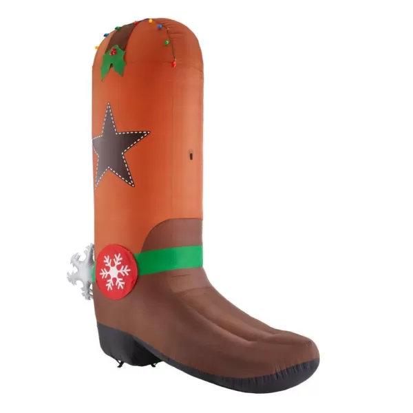 Home Accents Holiday 11 ft Giant-Sized LED Inflatable Cowboy Boot