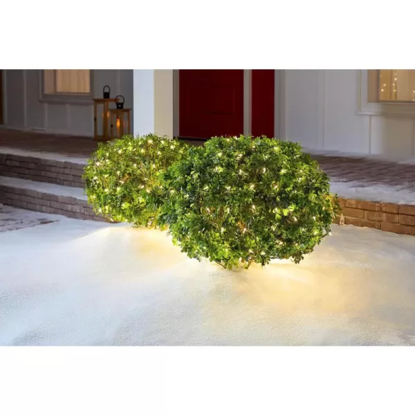 Home Accents Holiday 4 ft. x 6 ft. 150-Light LED Warm White Smooth Super Bright Constant On Twinkle Mini Net Light