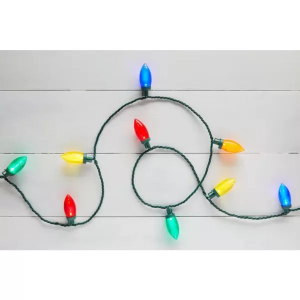 Home Accents Holiday 100-Light LED Smooth C9 Multi-Spool Super Bright