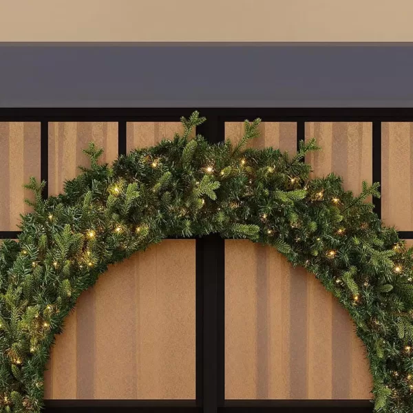 Home Accents Holiday 60 in. Jackson Prelit Artificial Wreath with 300-Low Voltage LED Micro Dot Lights