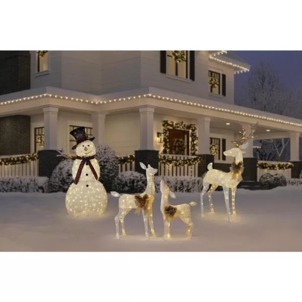 Home Accents Holiday 3 ft LED Lighted White Deer and Doe