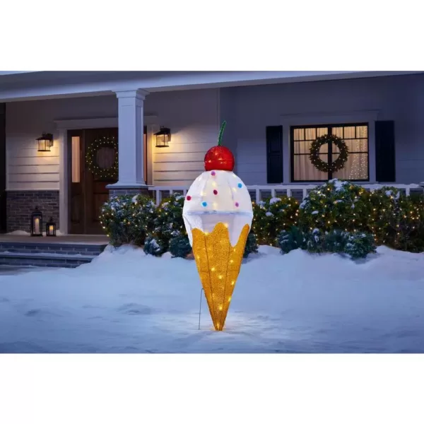 Home Accents Holiday 42 in Warm White 40-Light LED Ice Cream