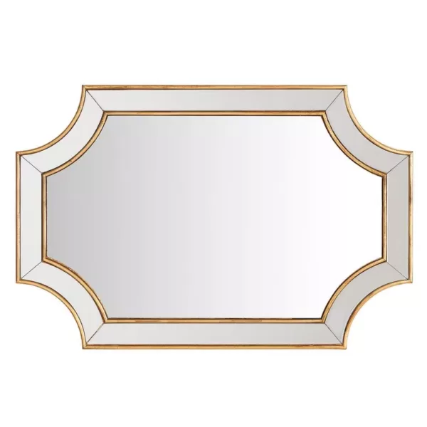 Home Decorators Collection Medium Ornate Gold Beveled Glass Classic Accent Mirror (24 in. H x 35 in. W)