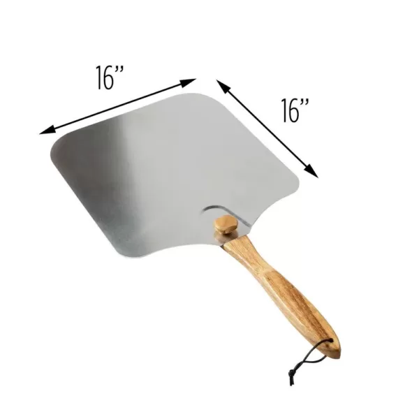 Honey-Can-Do Honey-Can-Do 14 in. x 16 in. Aluminum Foldable Pizza Peel with Wood Handle
