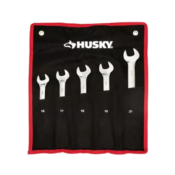 Husky Large Metric Reversible Ratcheting Wrench Set (5-Piece)