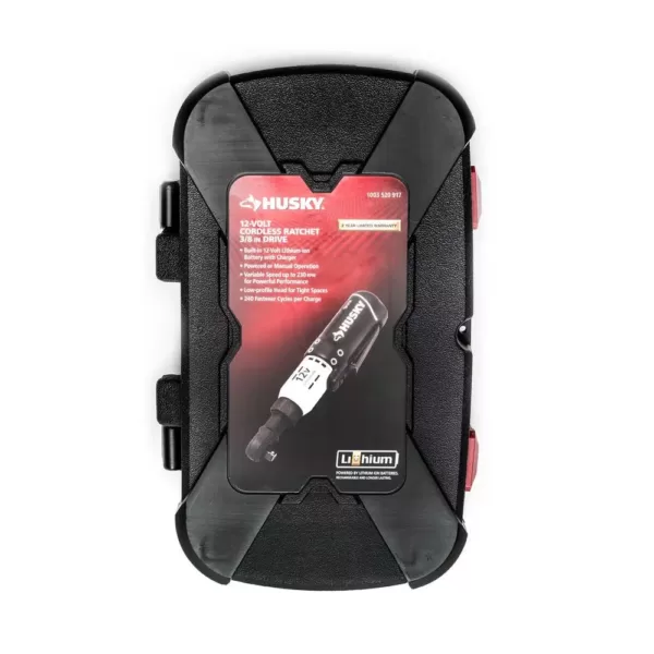 Husky 3/8 in. Drive 12-Volt Lithium-Ion Cordless Ratchet