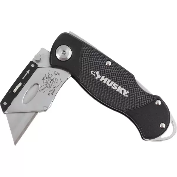 Husky Sure-Grip Folding Lock-Back Utility Knife Set (2-Piece)