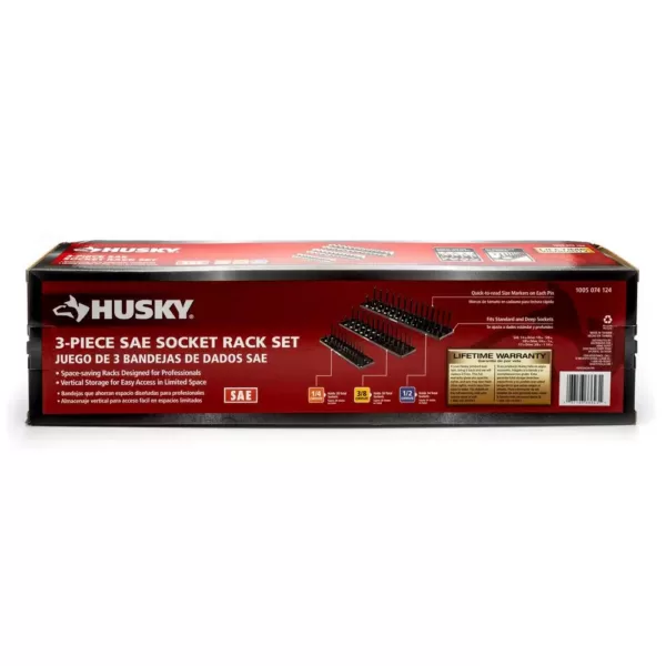 Husky SAE Socket Rack Set (3-Piece)