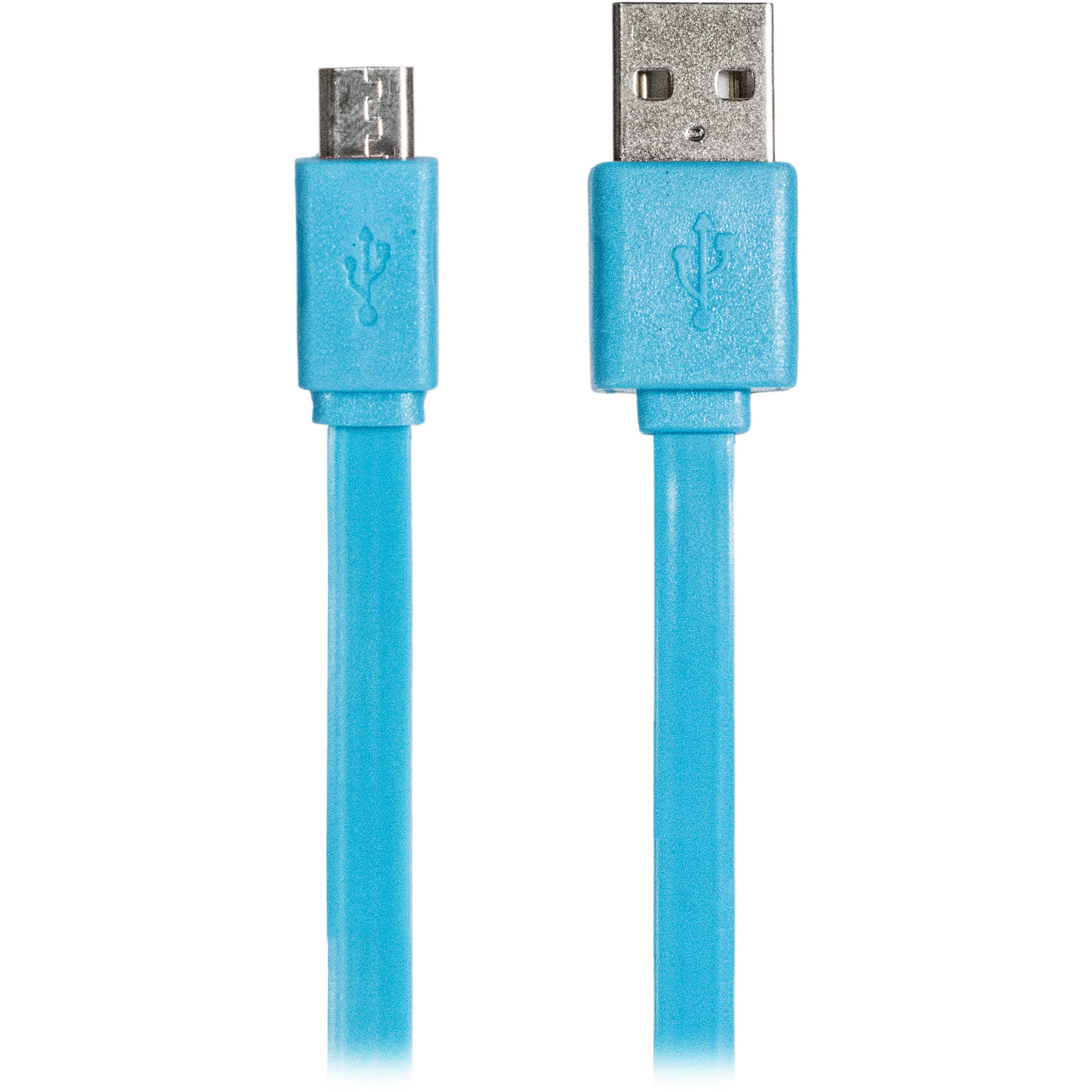 iEssentials Flat USB Type-A Male to Micro-USB Male Cable (6', Blue)