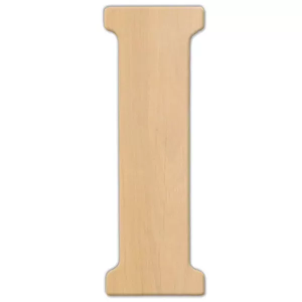 Jeff McWilliams Designs 15 in. Oversized Unfinished Wood Letter (I)