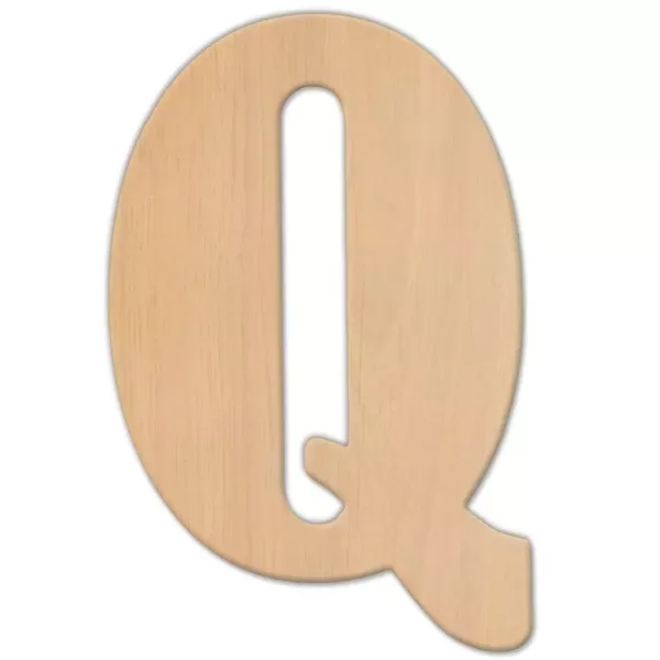Jeff McWilliams Designs 15 in. Oversized Unfinished Wood Letter (Q)