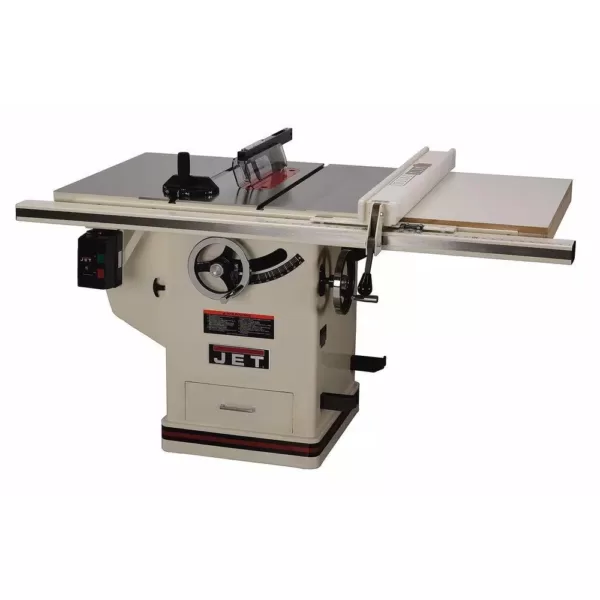 Jet 3 HP 10 in. Deluxe XACTA SAW Table Saw with 30 in. Fence, Cast Iron Wings and Riving Knife, 230-Volt