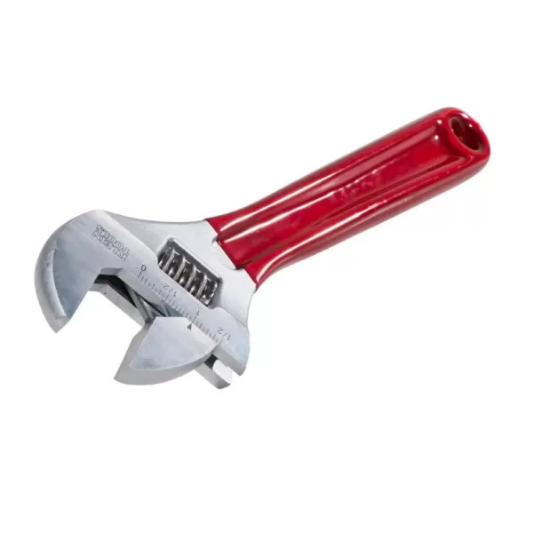 Klein Tools 1-1/2 in. Extra Capacity Adjustable Wrench with Plastic Dipped Handle