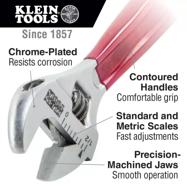 Klein Tools 1-1/2 in. Extra Wide Jaw Adjustable Wrench