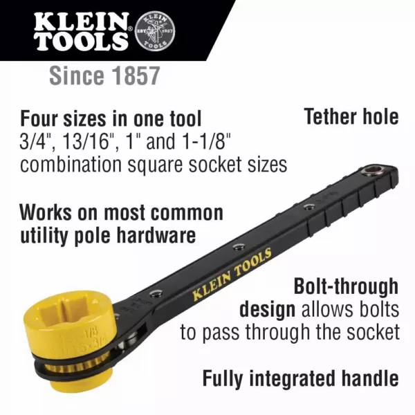 Klein Tools Lineman's Slim Ratcheting Wrench