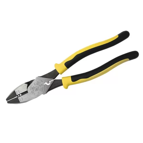 Klein Tools 9 in. High-Leverage Side Cutting Pliers with Wire Stripper/Crimper