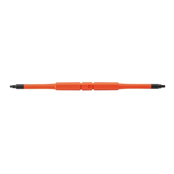 Klein Tools 2-in-1 Insulated Flip-Blade Screwdriver, #1 Square, #2 Square
