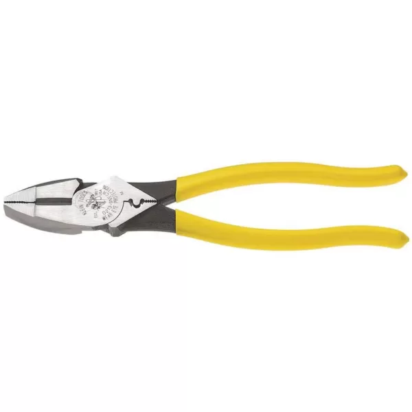 Klein Tools 9 in. High Leverage Side Cutting Pliers with Connector Crimping