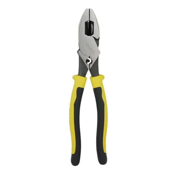 Klein Tools 9 in. Journeyman High Leverage Side Cutting Crimping Pliers