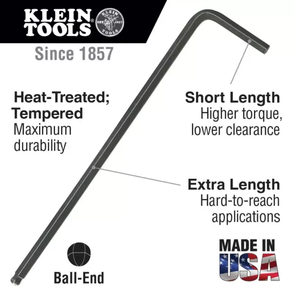 Klein Tools L-Style Ball-End Hex Key Set (12-Piece)