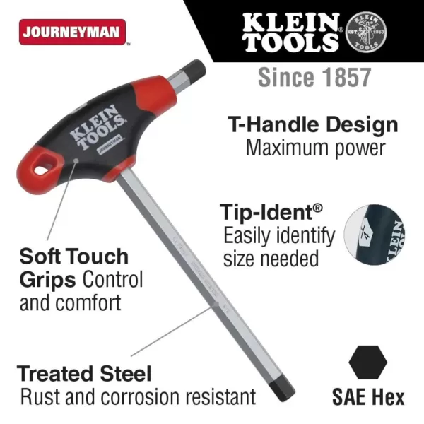 Klein Tools 3/16 in. Journeyman T-Handle Hex Key 4 in.