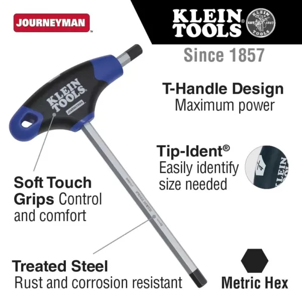Klein Tools 4 mm Hex Journeyman 9 in. T-Handle