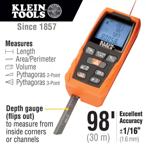 Klein Tools 98 ft. Laser Distance Measure