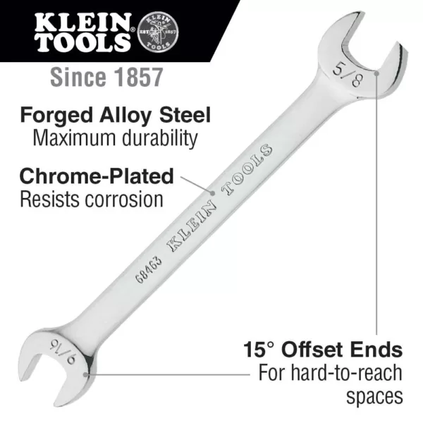 Klein Tools Open-End Wrench Set (7-Piece)