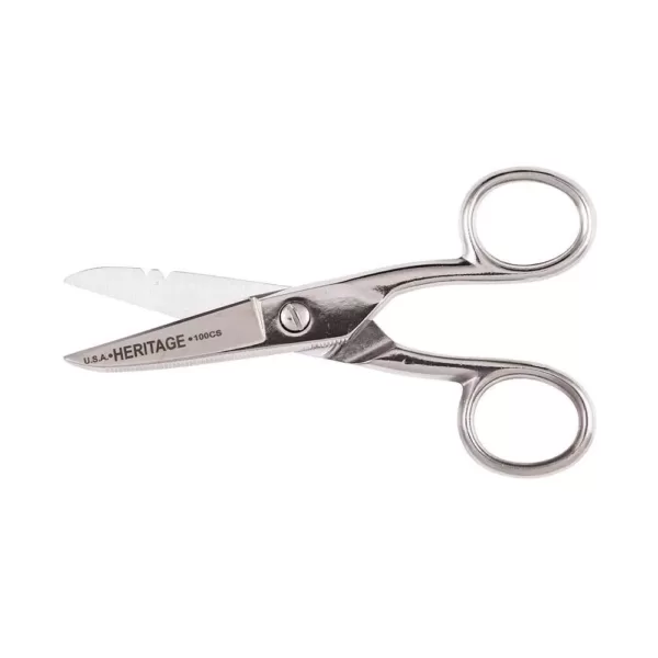 Klein Tools Serrated Electrician Scissor with Stripping Notches