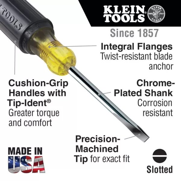Klein Tools 5-Piece Assorted Screwdriver Set- Cushion Grip Handles