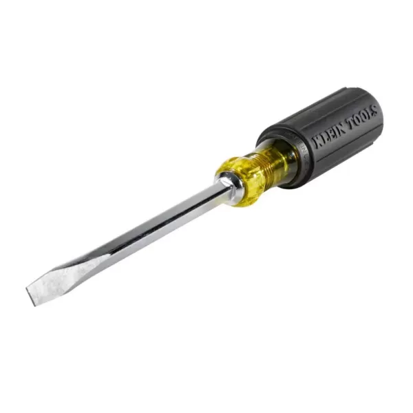Klein Tools 5/16 in. Flat Head Screwdriver with 6 in. Square Shank- Cushion Grip Handle