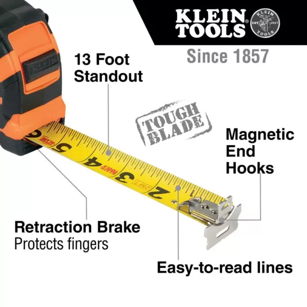 Klein Tools 16 ft. Magnetic Double-Hook Tape Measure
