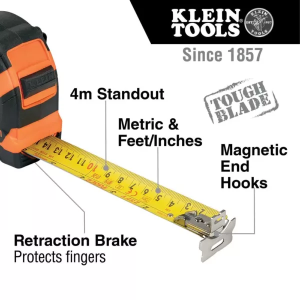 Klein Tools 7.5 m Magnetic Double-Hook Tape Measure