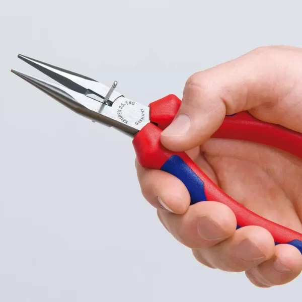 KNIPEX 6 in. Long Nose Pliers with Cutter and Comfort Grip Handles