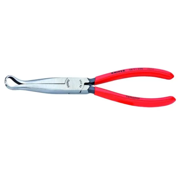 KNIPEX 8 in. Long Nose Pliers with Grabber