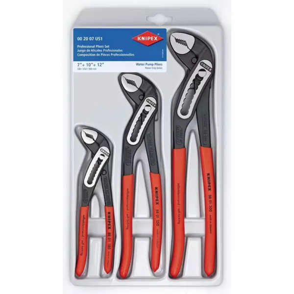 KNIPEX 7, 10, and 12 in. Alligator Water Pump Pliers Set (3-Piece)