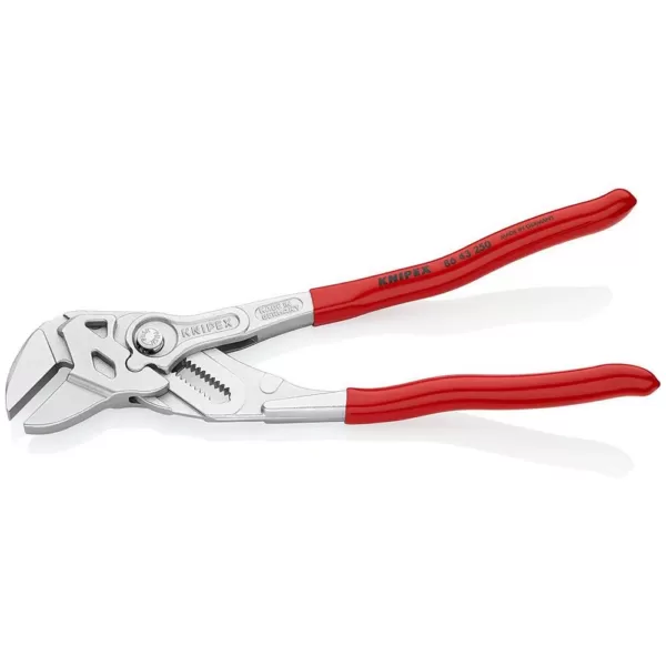 KNIPEX 10 in. Angled Adjustable Pliers Wrench with Smooth Parallel Jaws