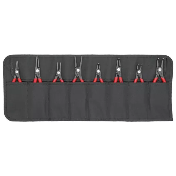 KNIPEX Precision Circlip Pliers Set with Tool Roll (8-Piece)